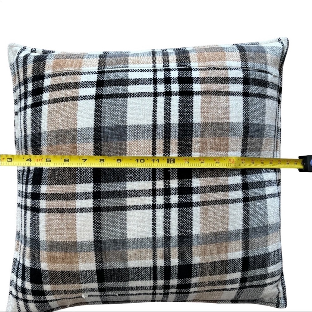 Set of Plaid Decorative Rustic Themed Down Filled Throw Pillow Set - Picture 4 of 5